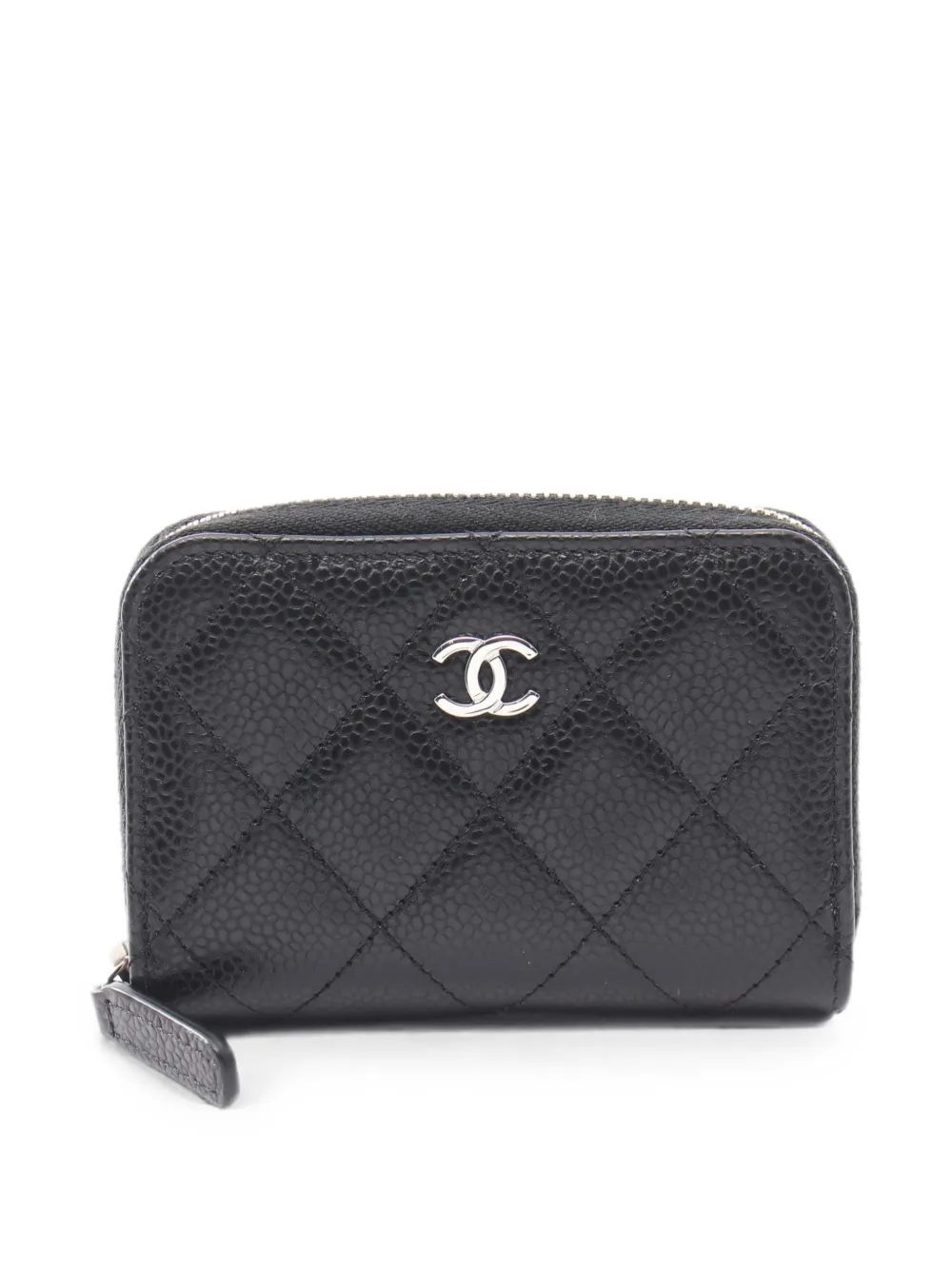 CHANEL Pre-Owned matelassé Caviar coin purse - Black