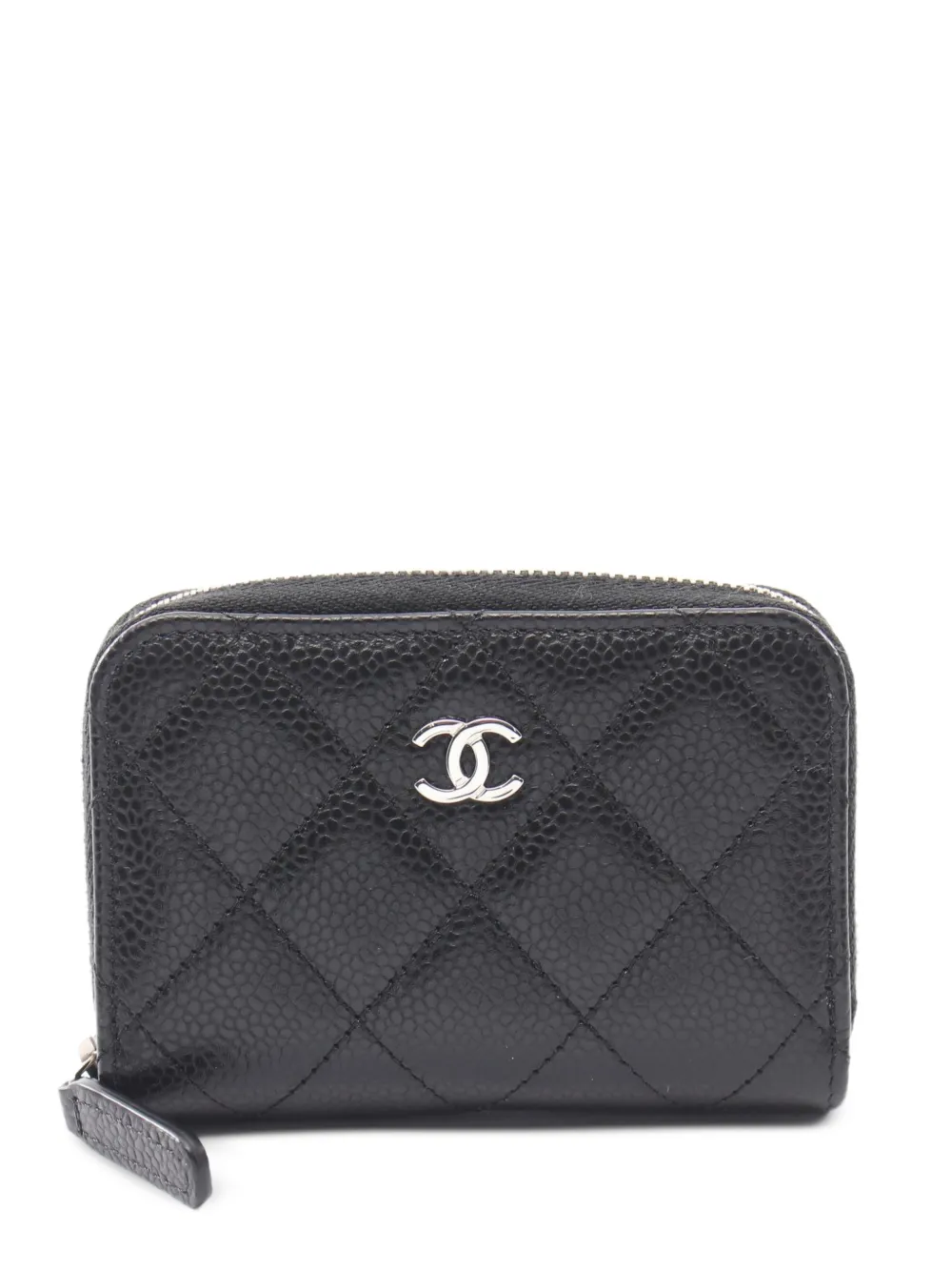 CHANEL Pre-Owned matelassé Caviar coin purse - Nero