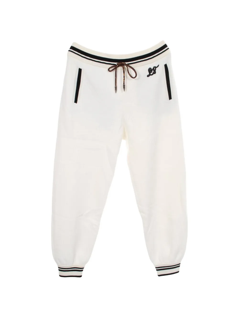 Louis Vuitton Pre-Owned 2010s logo-embroidered track pants - Bianco