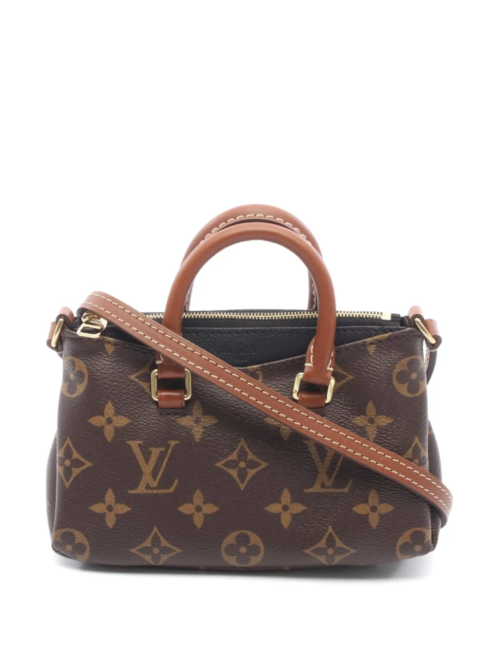 Louis Vuitton Pre-Owned 2015 nano Pallas two-way handbag - Brown