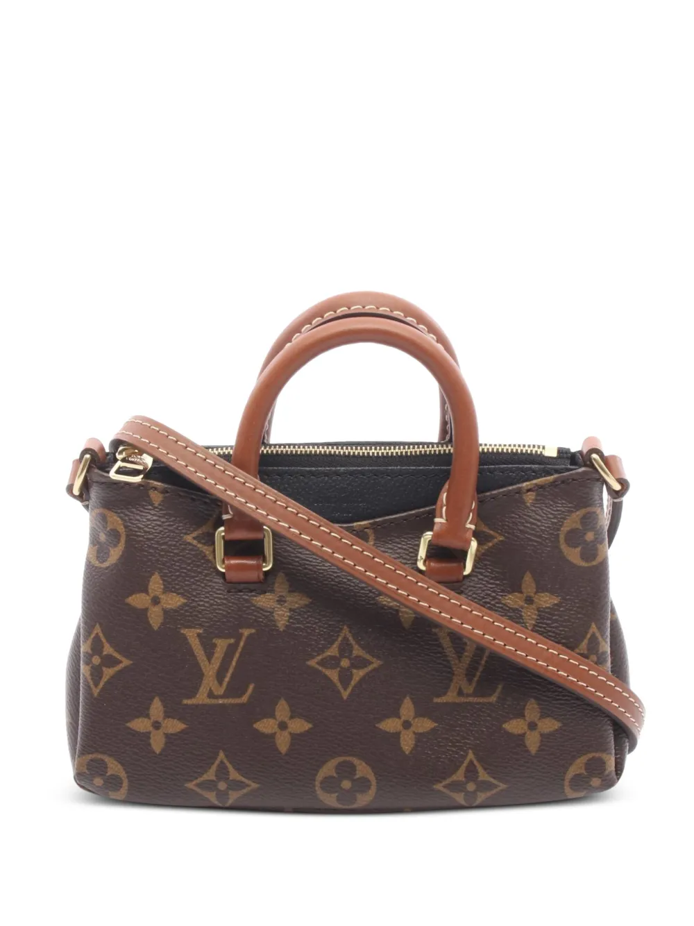 Louis Vuitton Pre-Owned 2015 nano Pallas two-way handbag - Braun