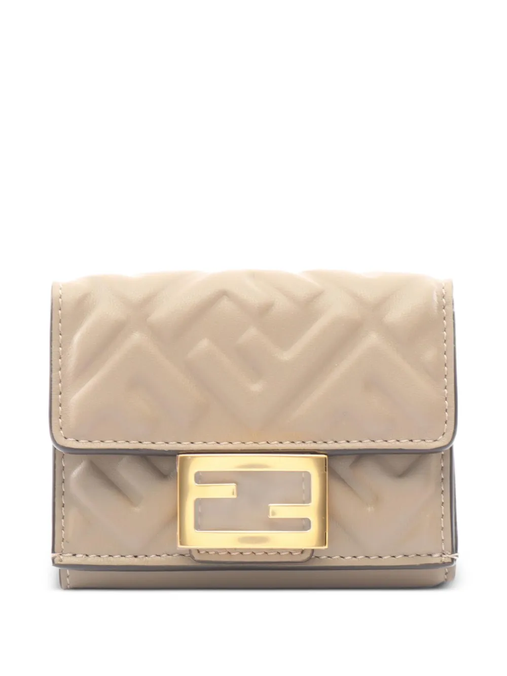 Fendi Pre-Owned 2020s FF logo trifold wallet - Neutrals