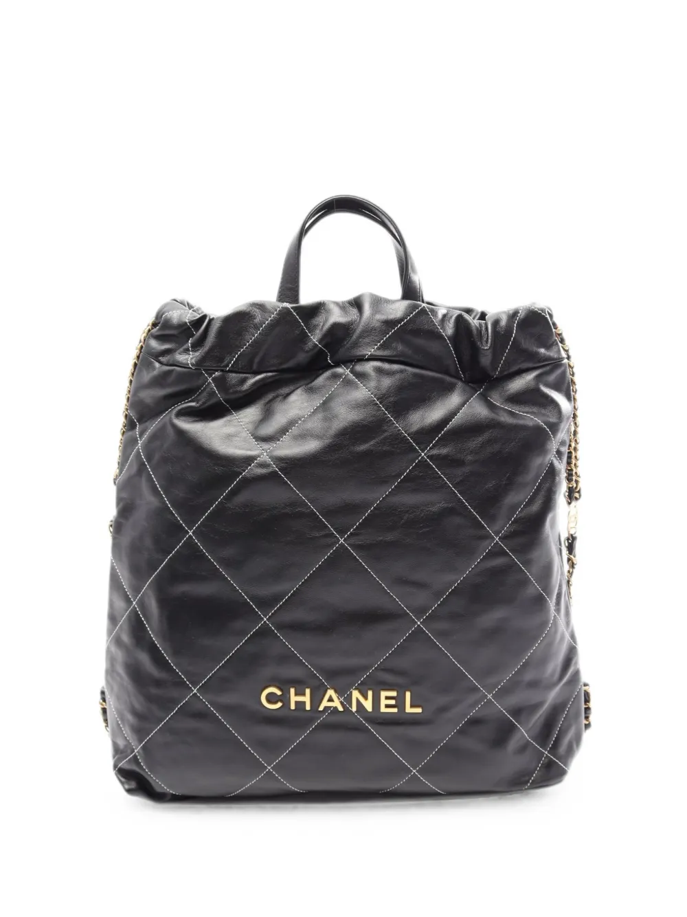 CHANEL Pre-Owned 2021 large Chanel 22 quilted backpack - Nero