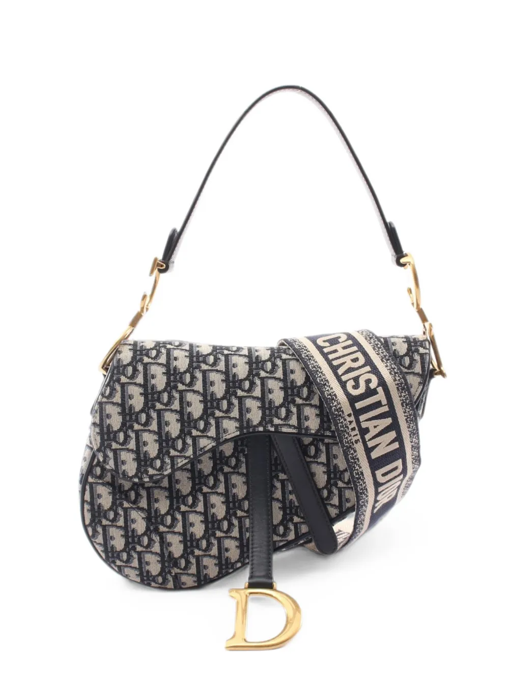 Christian Dior Pre-Owned 2010s Oblique Saddle shoulder bag - Blue