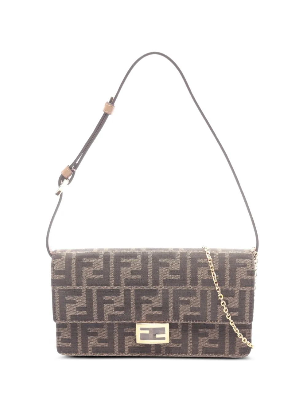 Fendi Pre-Owned 2020s Zucca shoulder bag - Braun