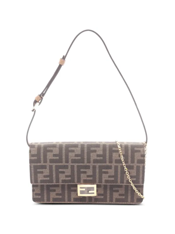 Fendi Pre-owned 2020s Zucca Shoulder Bag in Brown