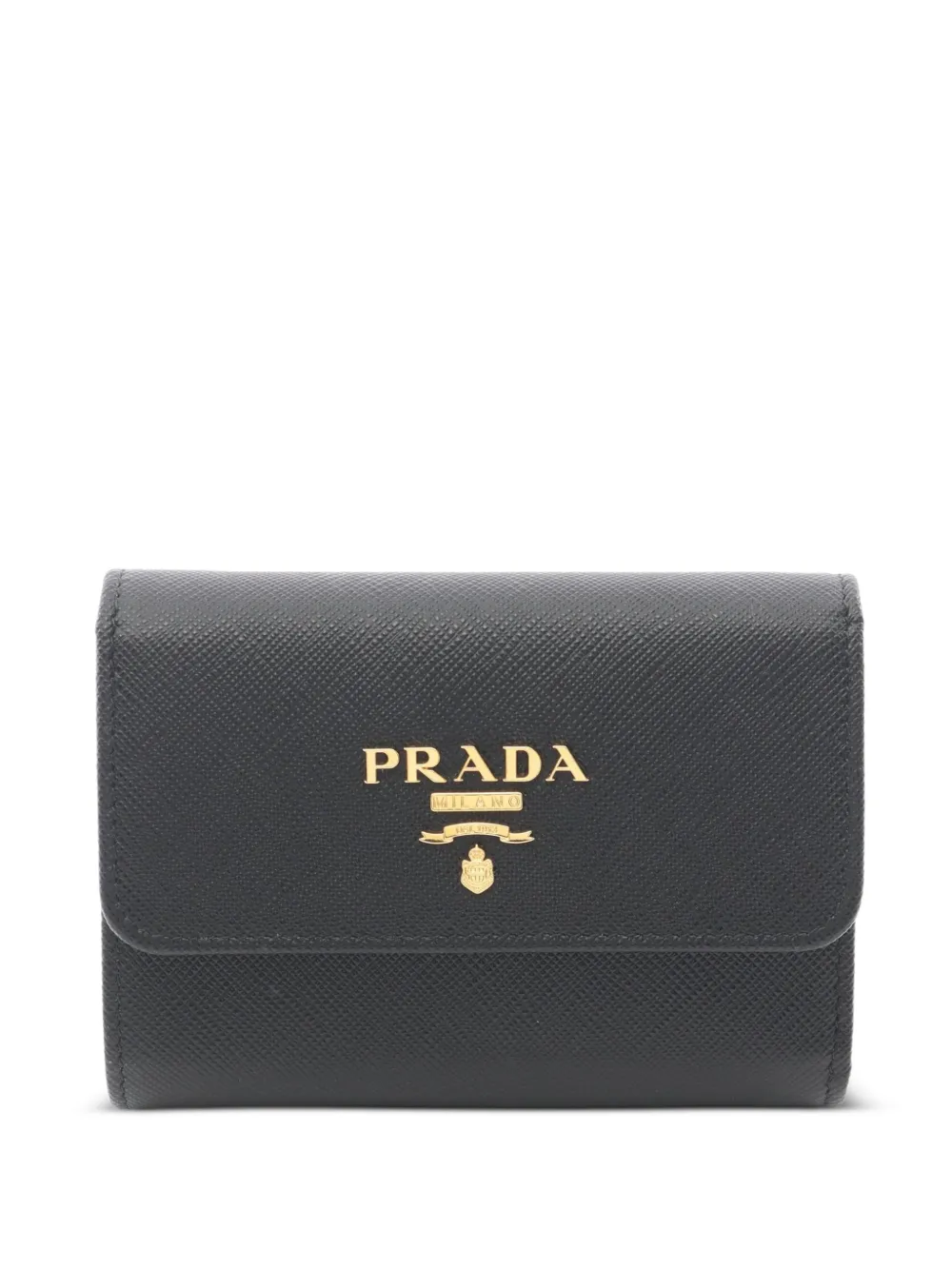 Prada Pre-Owned 2020s Saffiano Metal trifold wallet - Schwarz