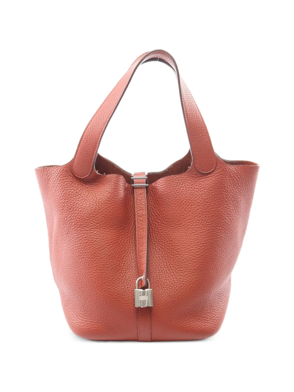 Hermès Pre-Owned 2014 PM Picotin Lock Clemence leather tote bag - Orange