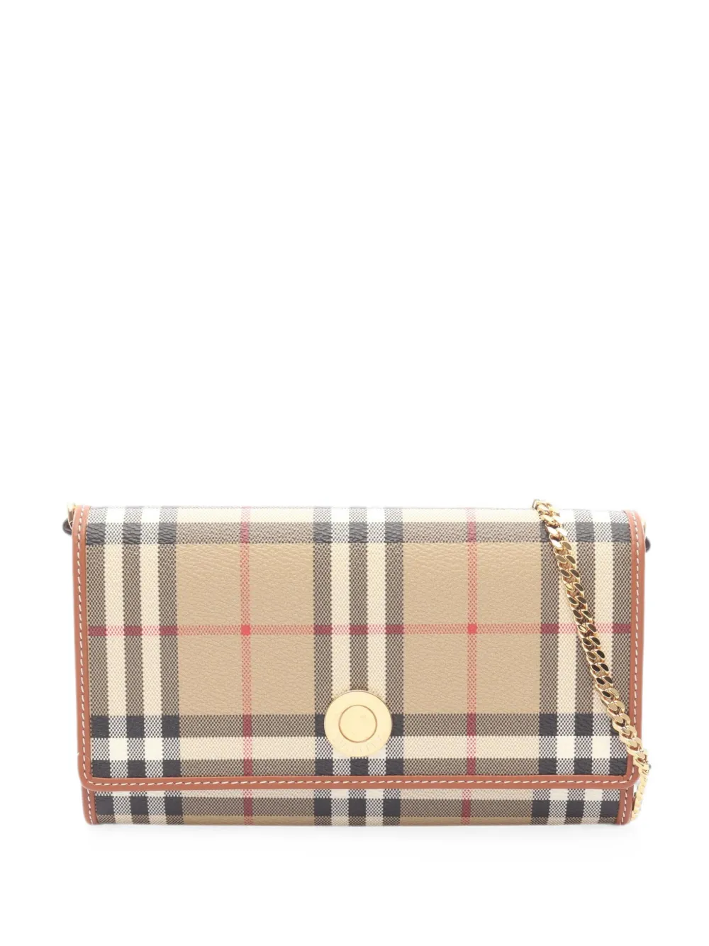 Burberry Pre-Owned Nova check chain clutch bag - Toni neutri