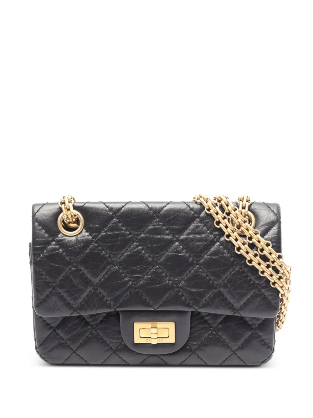 CHANEL Pre-Owned 2021s mini 2.55 double-chain shoulder bag - Nero