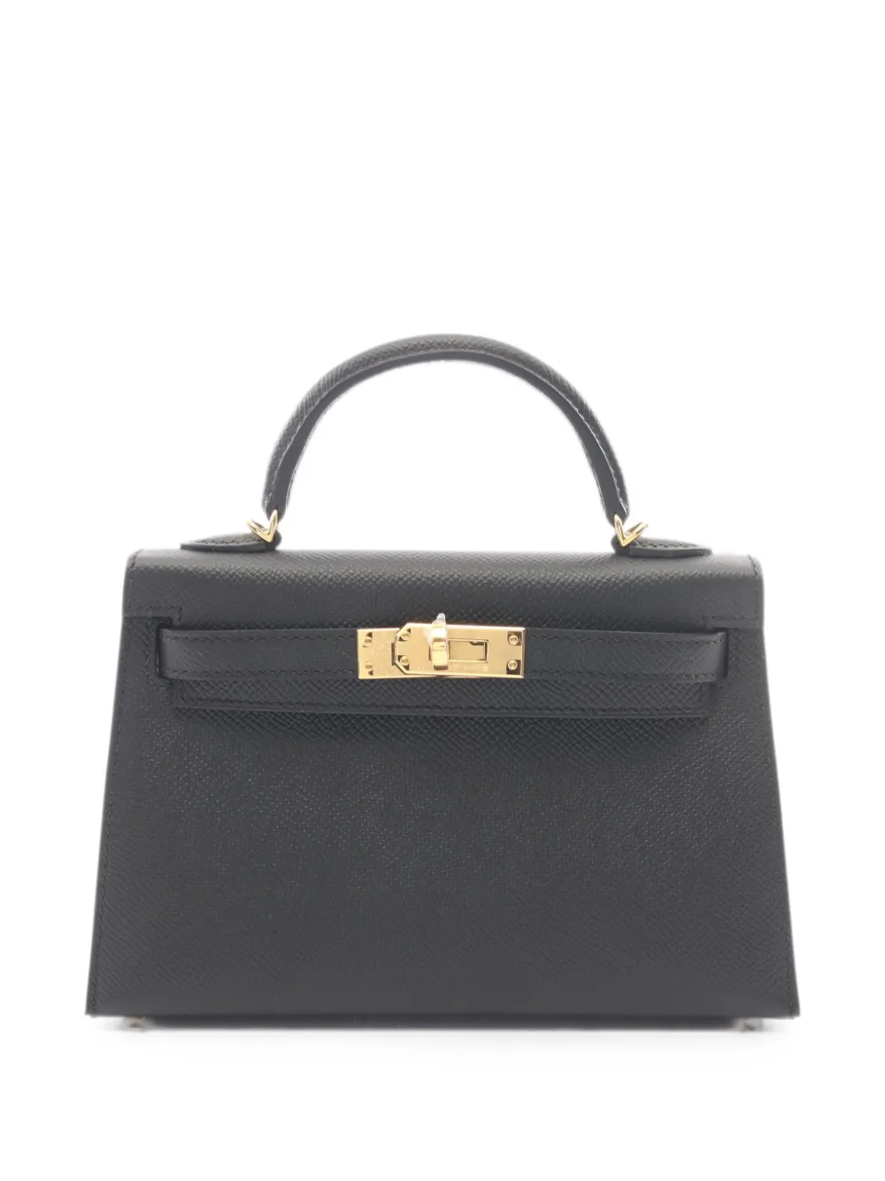 Pre-owned Hermes 2026 Mini 20 Kelly Tote Bag In Black