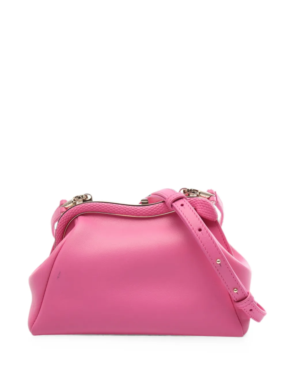 Pre-owned Bvlgari 2010s Serpentine Pouch Shoulder Bag In Pink