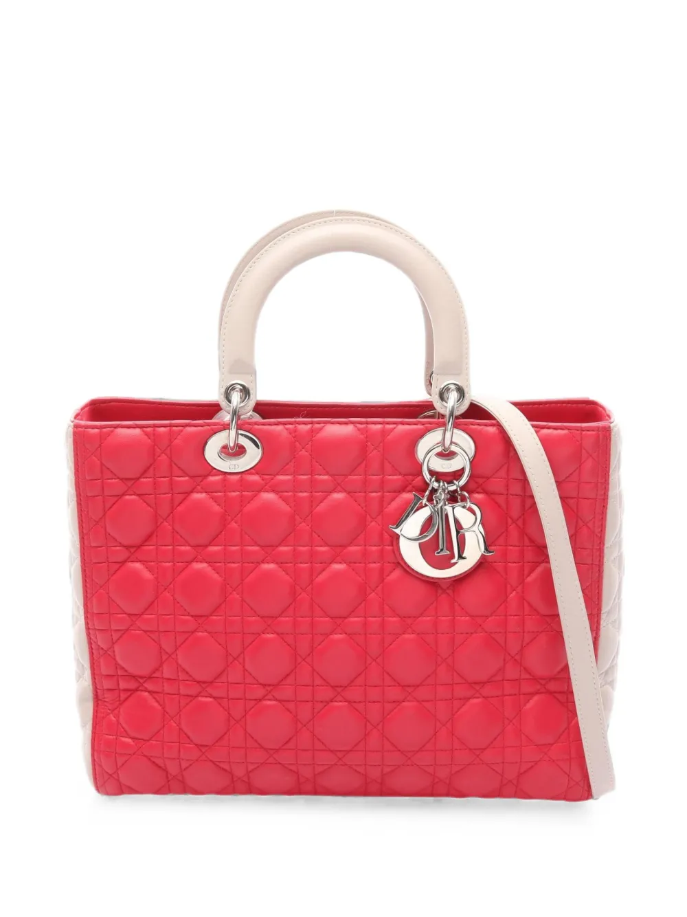 Christian Dior Pre-Owned 2000s Cannage Lady Dior Handtasche - Rosa