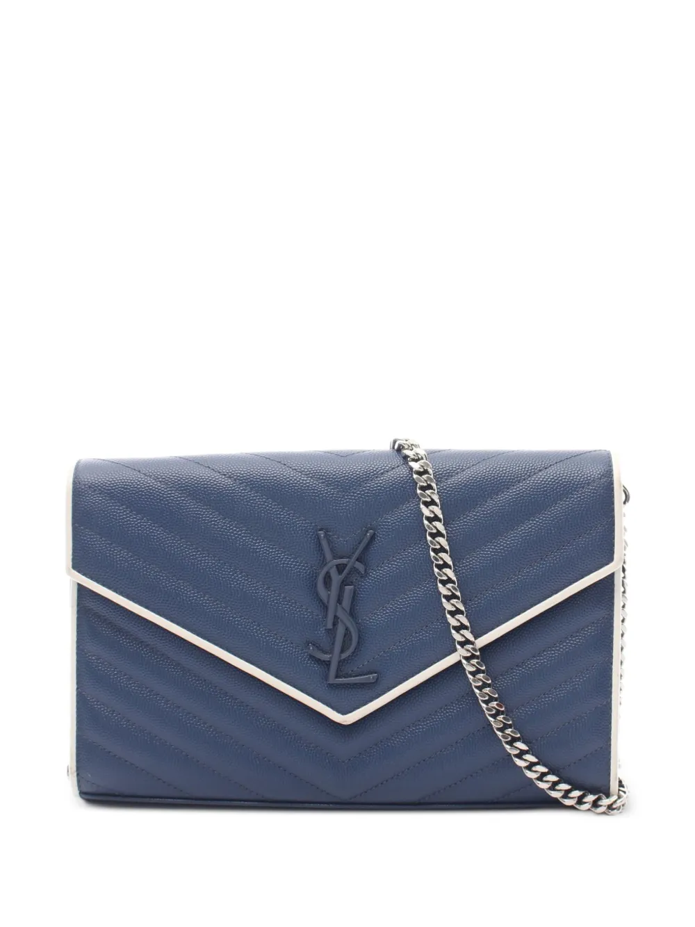 Saint Laurent Pre-Owned 2000s Cassandra chain wallet - Blu