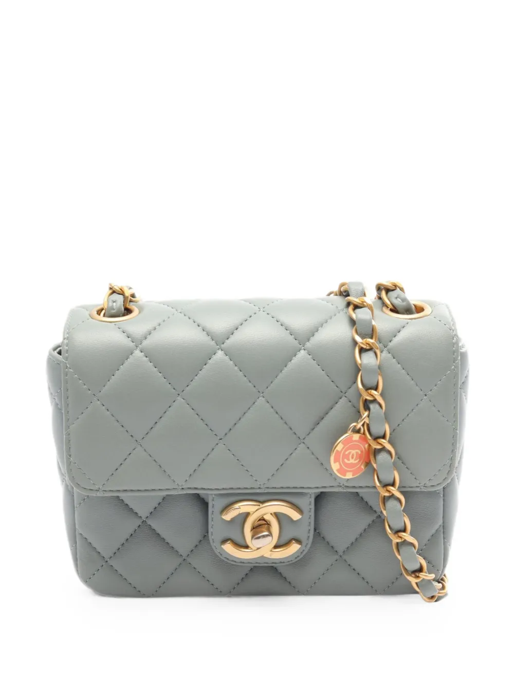 CHANEL Pre-Owned 2021 CC Matelassé chain shoulder bag - Blue