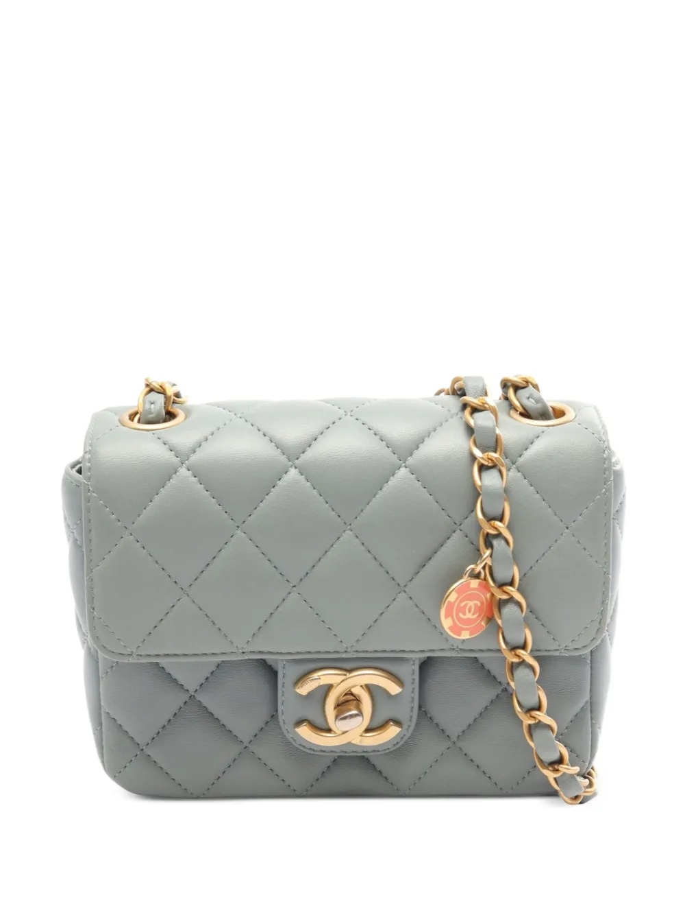CHANEL Pre-Owned 2021 CC Matelassé chain shoulder bag - Blu