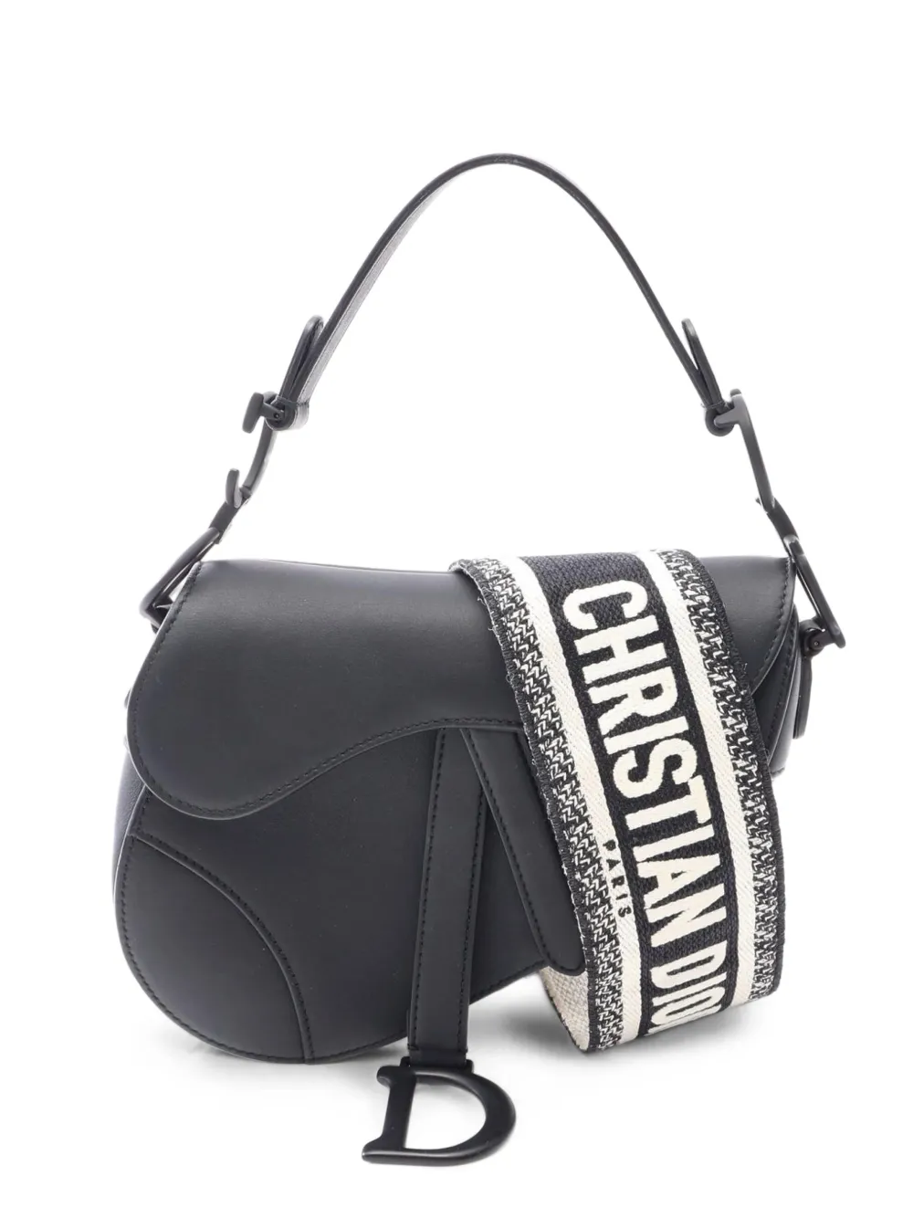 Christian Dior Pre-Owned 2010s mini Saddle shoulder bag - Black