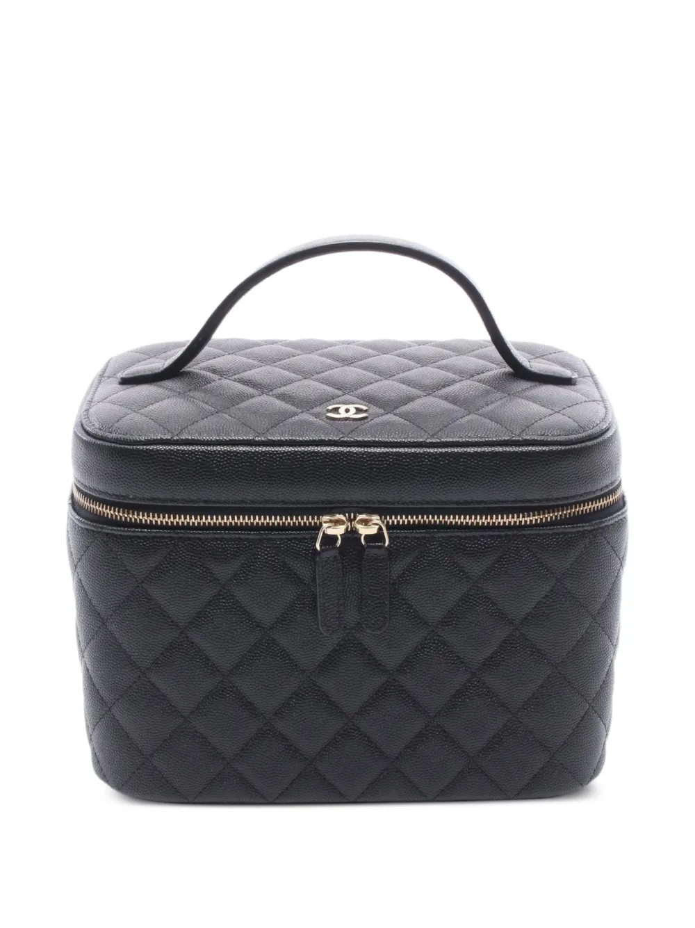 CHANEL Pre-Owned 2018-2019 matelassé Caviar-skin handbag - Black