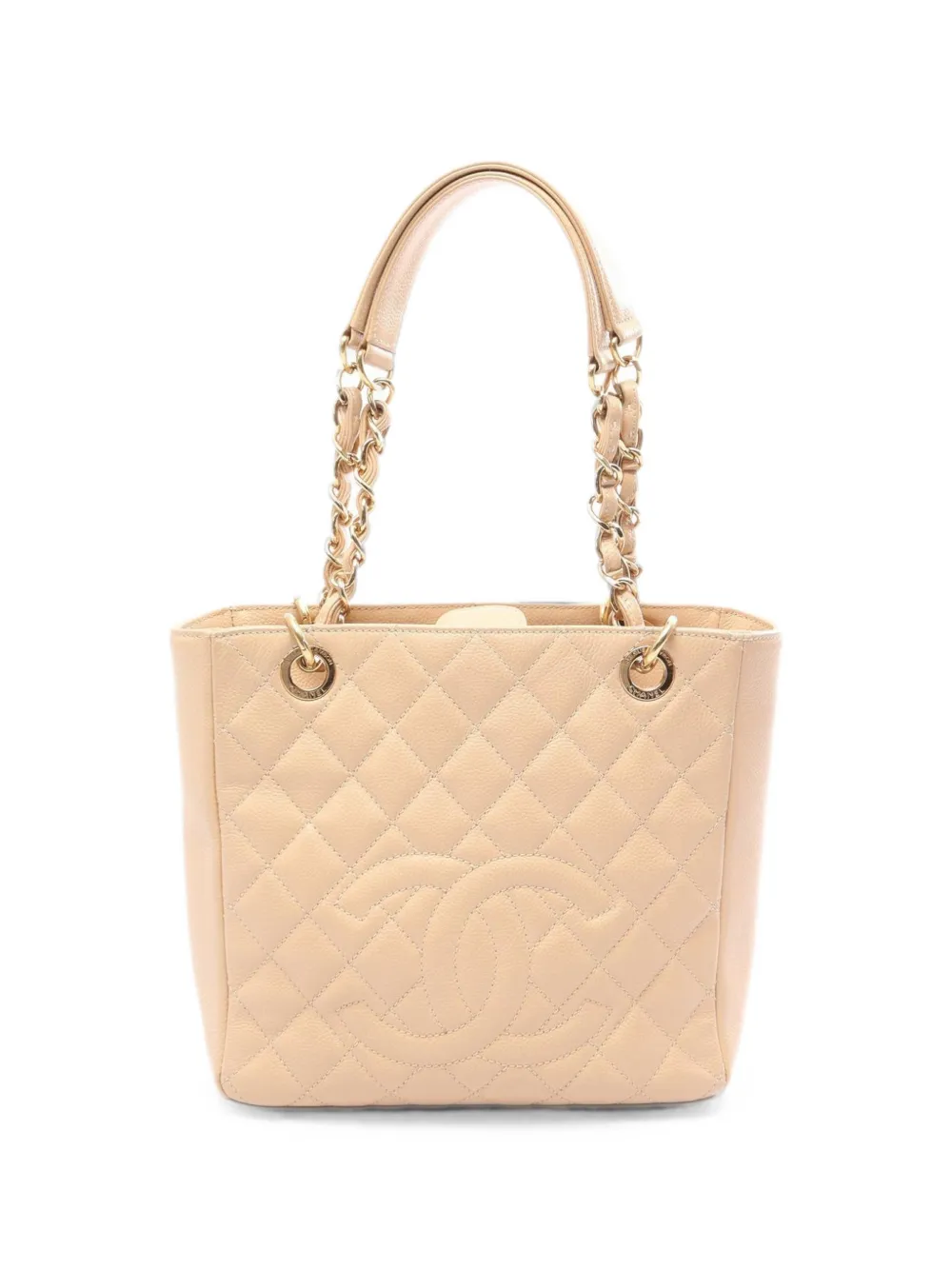 CHANEL Pre-Owned 2011 matelassé leather tote bag - Toni neutri