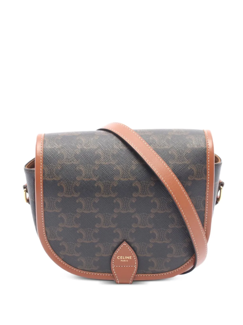 Celine Pre-Owned 2010s Triomphe Folco mini shoulder bag - Black