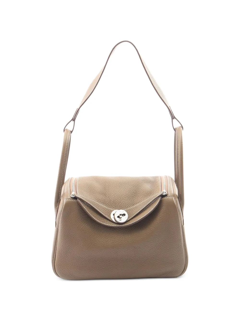 Hermès Pre-Owned 2021 26 Lindy leather shoulder bag - Braun