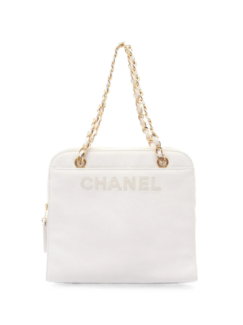 CHANEL Pre-Owned 1997-1999 logo-detail tote bag - White