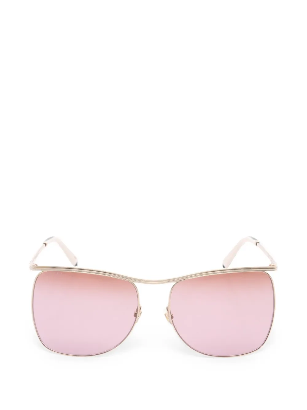 Gucci Pre-Owned 2020s geometric-frame sunglasses - Oro
