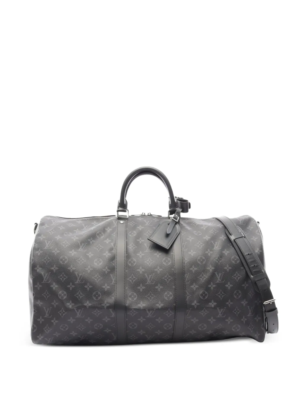 Louis Vuitton Pre-Owned 2010s Monogram Eclipse Keepall Bandoulière 55 luggage bag - Schwarz