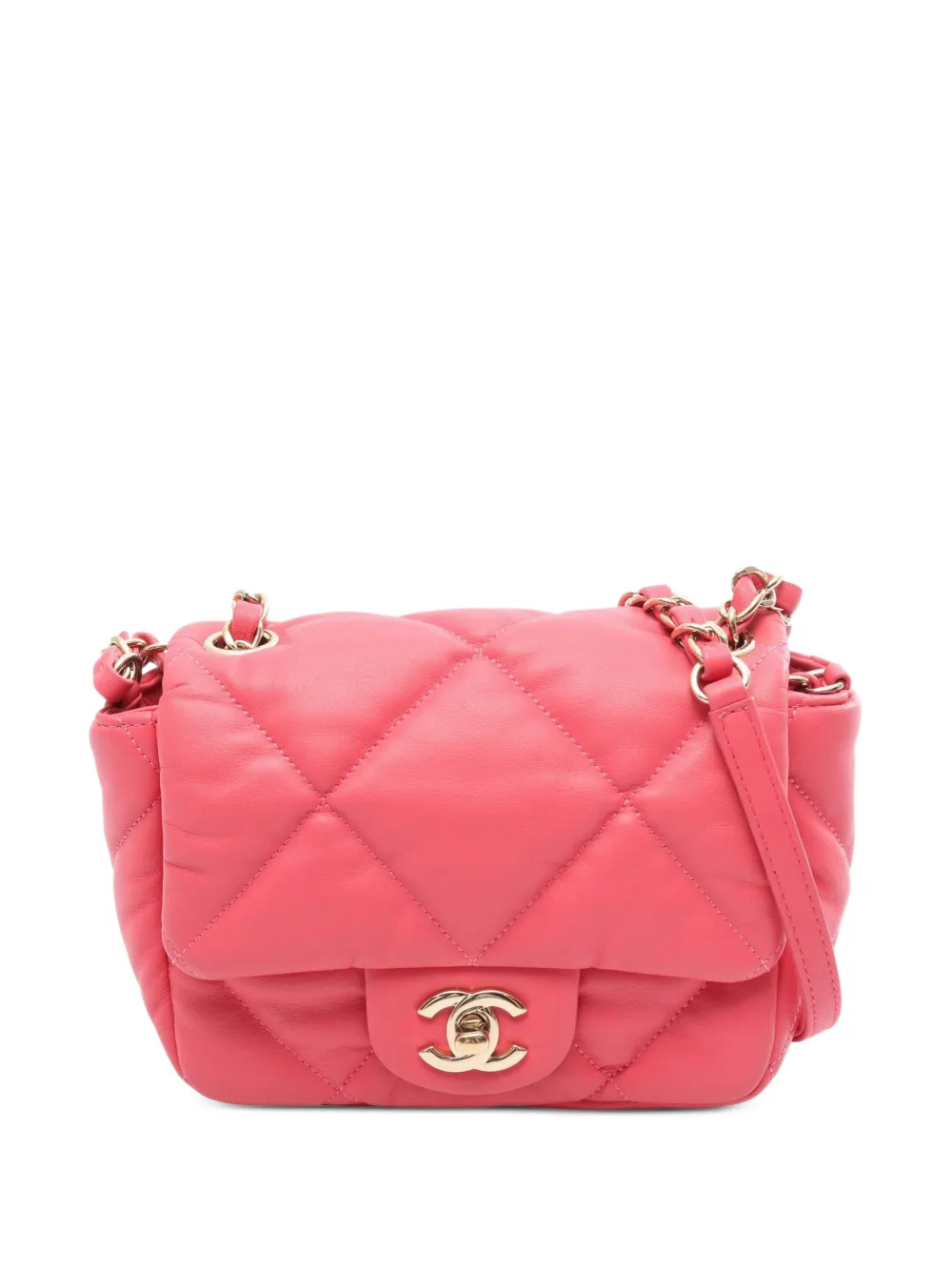 CHANEL Pre-Owned 2020-2021 Matelassé leather shoulder bag - Rosa