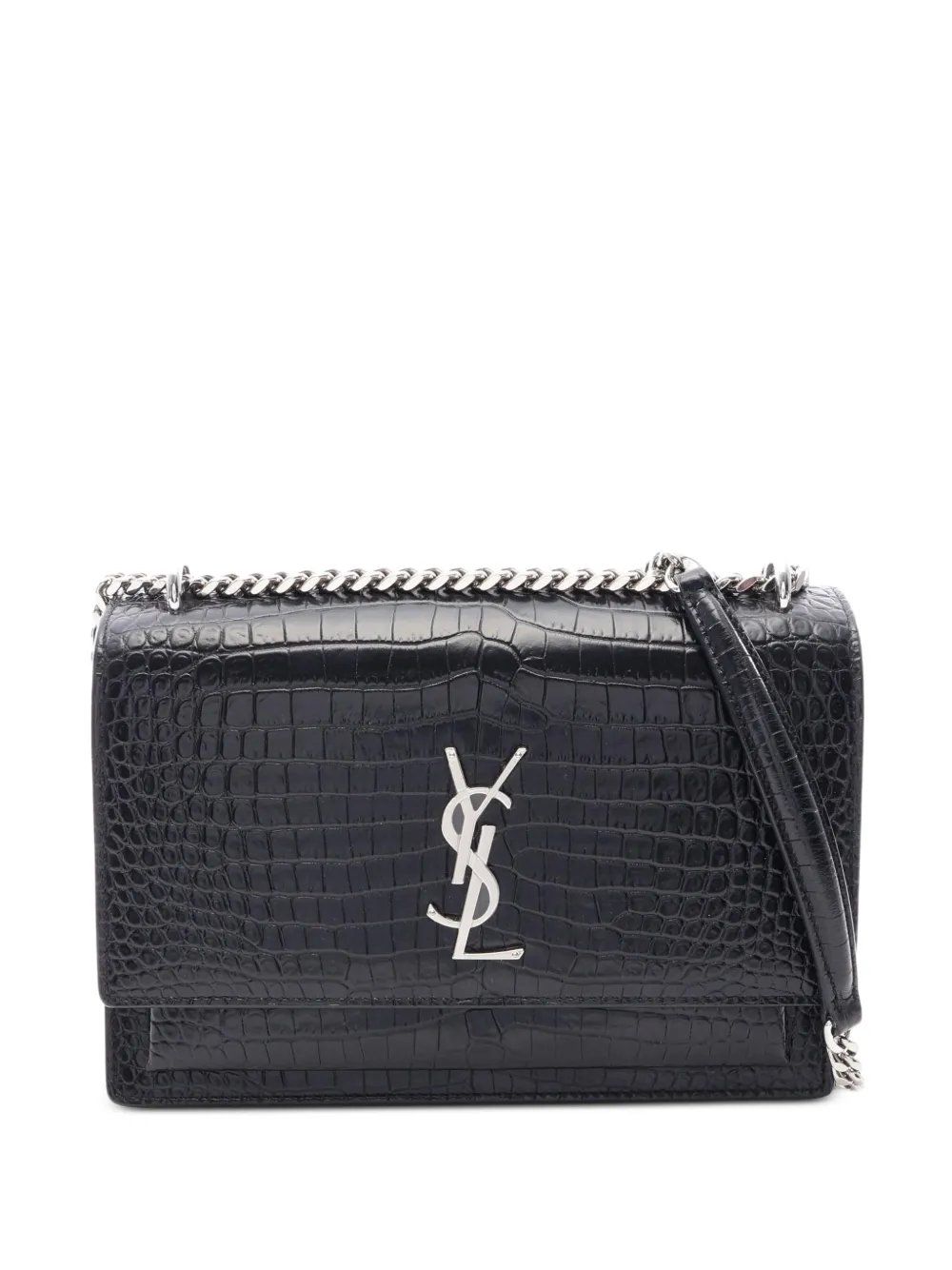 Saint Laurent Pre-Owned 2010s medium Sunset leather shoulder bag - Black
