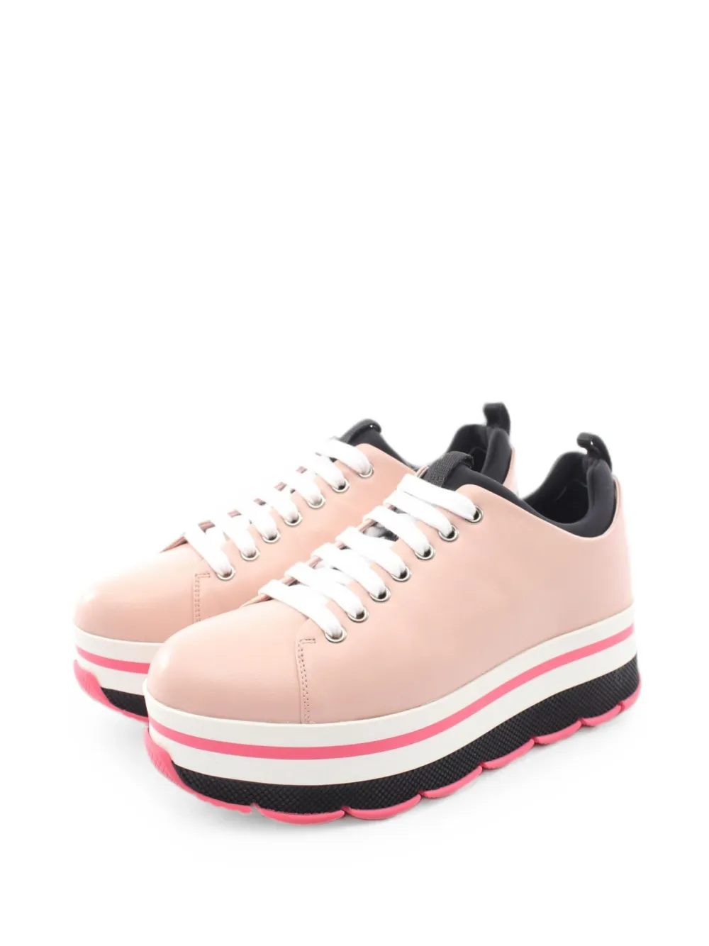 Prada Pre-Owned 2010s Plateau-Sneakers aus Leder - Rosa