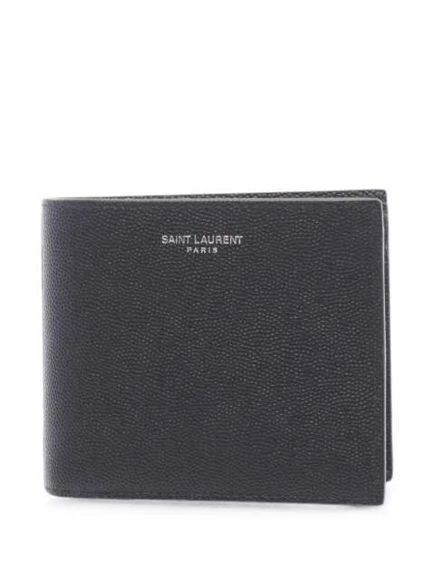 Saint Laurent Pre-Owned 卵石纹皮质对折钱包(2020年代典藏款)