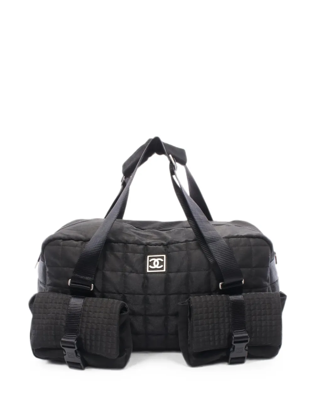 CHANEL Pre-Owned 2005-2006 Chocolate Bar sports line Boston bag - Black