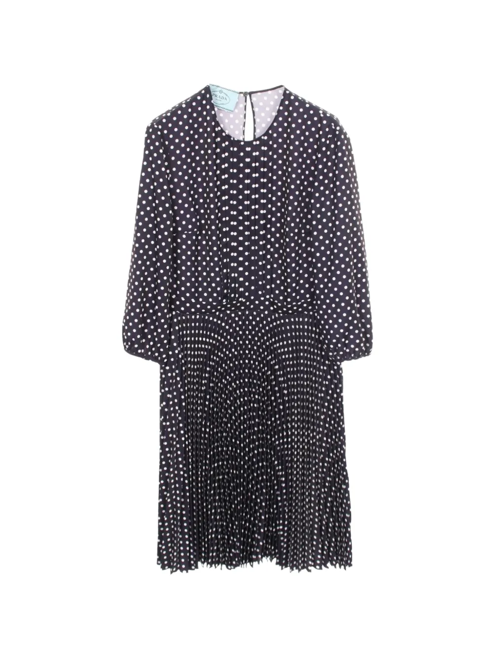 Prada Pre-Owned 2000s Midikleid mit Polka Dots - Blau