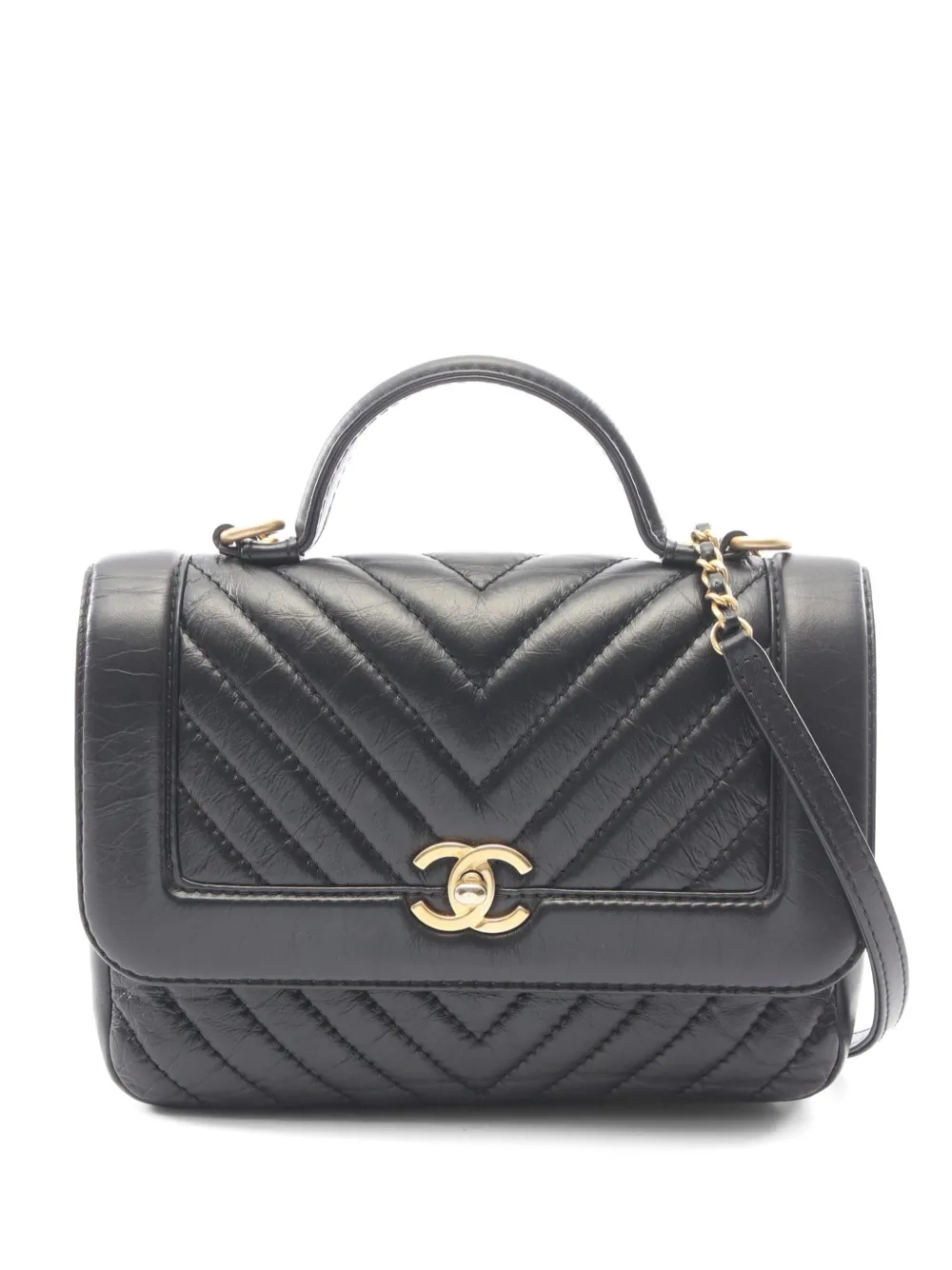 CHANEL Pre-Owned Mademoiselle V-stitch shoulder bag - Black