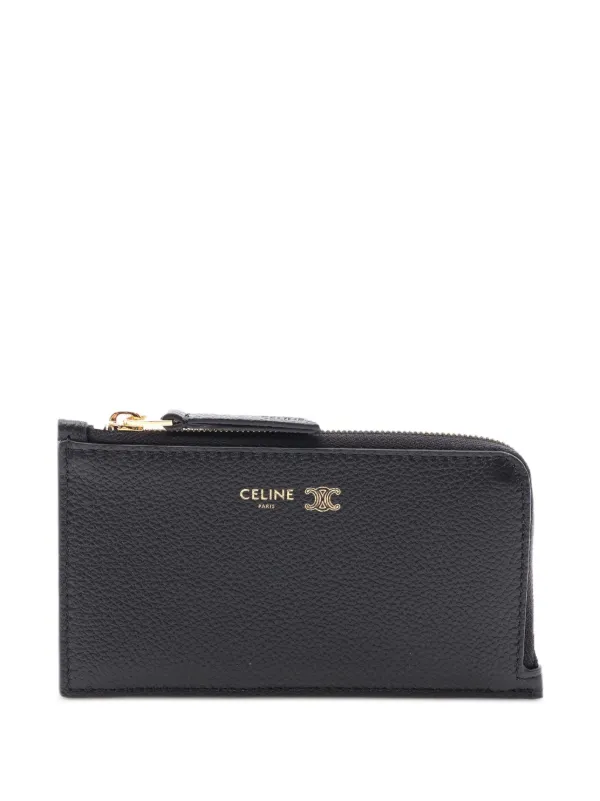 Celine Pre-owned 2020s Triomphe Card Holder in Black