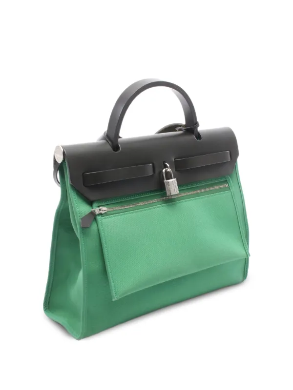 Hermès Pre-owned 2017 PM Herbag Zip Handbag in Green