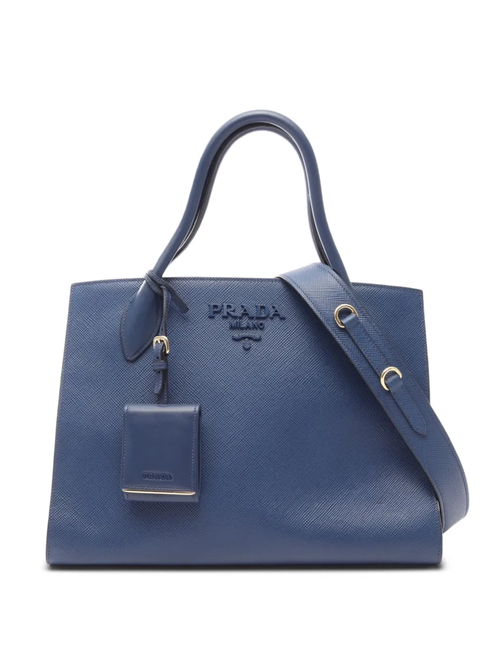 Prada Pre-Owned 2010s Saffiano Cuir Monochrome handbag - Blau