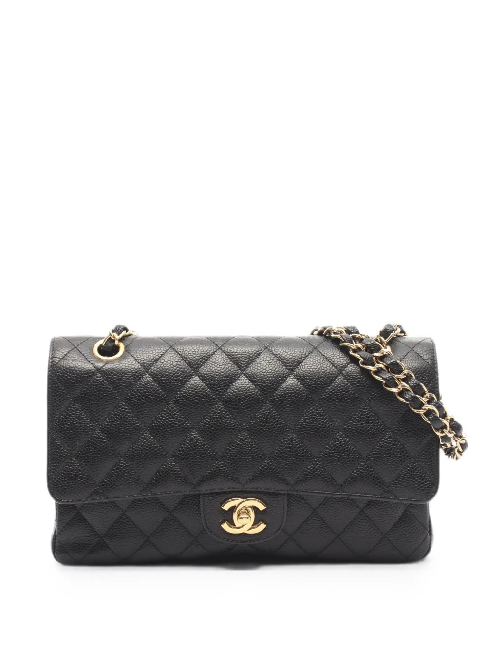 CHANEL Pre-Owned Borsa a spalla in pelle Caviar matelassé 2010-2011 - Nero