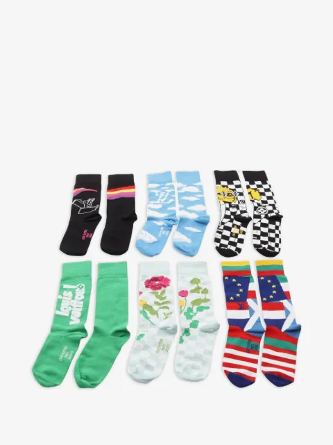 Louis Vuitton Pre-Owned 2020s Monogram 6-pair socks