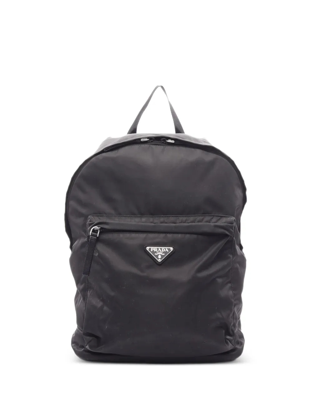 Prada Pre-Owned 2000s logo-triangle backpack - Nero