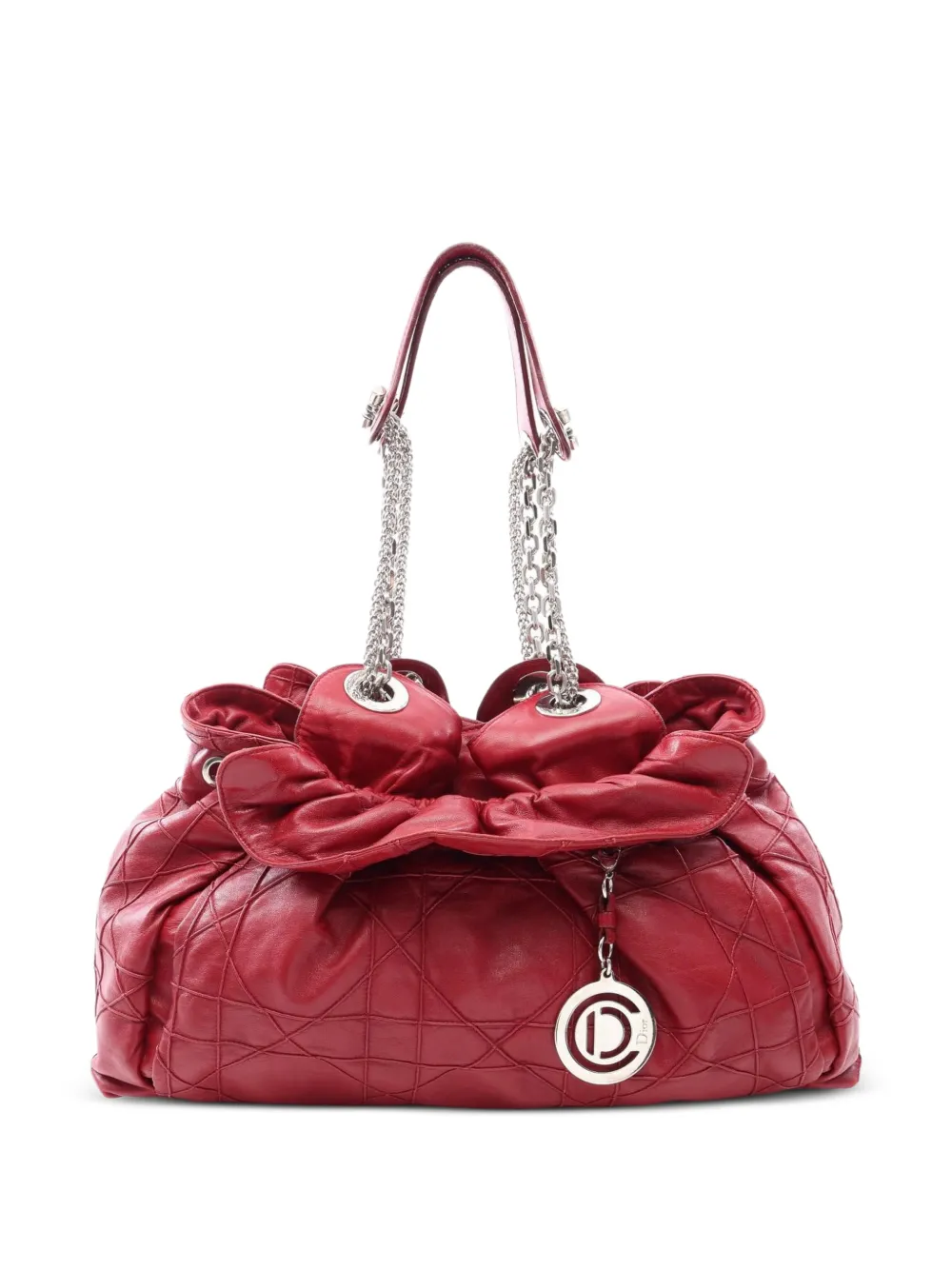 Christian Dior Pre-Owned 2000s Lutrant chain tote bag - Red