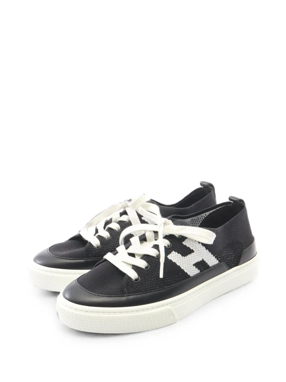 Hermès Pre-Owned 2010s Deep knit sneakers - Schwarz