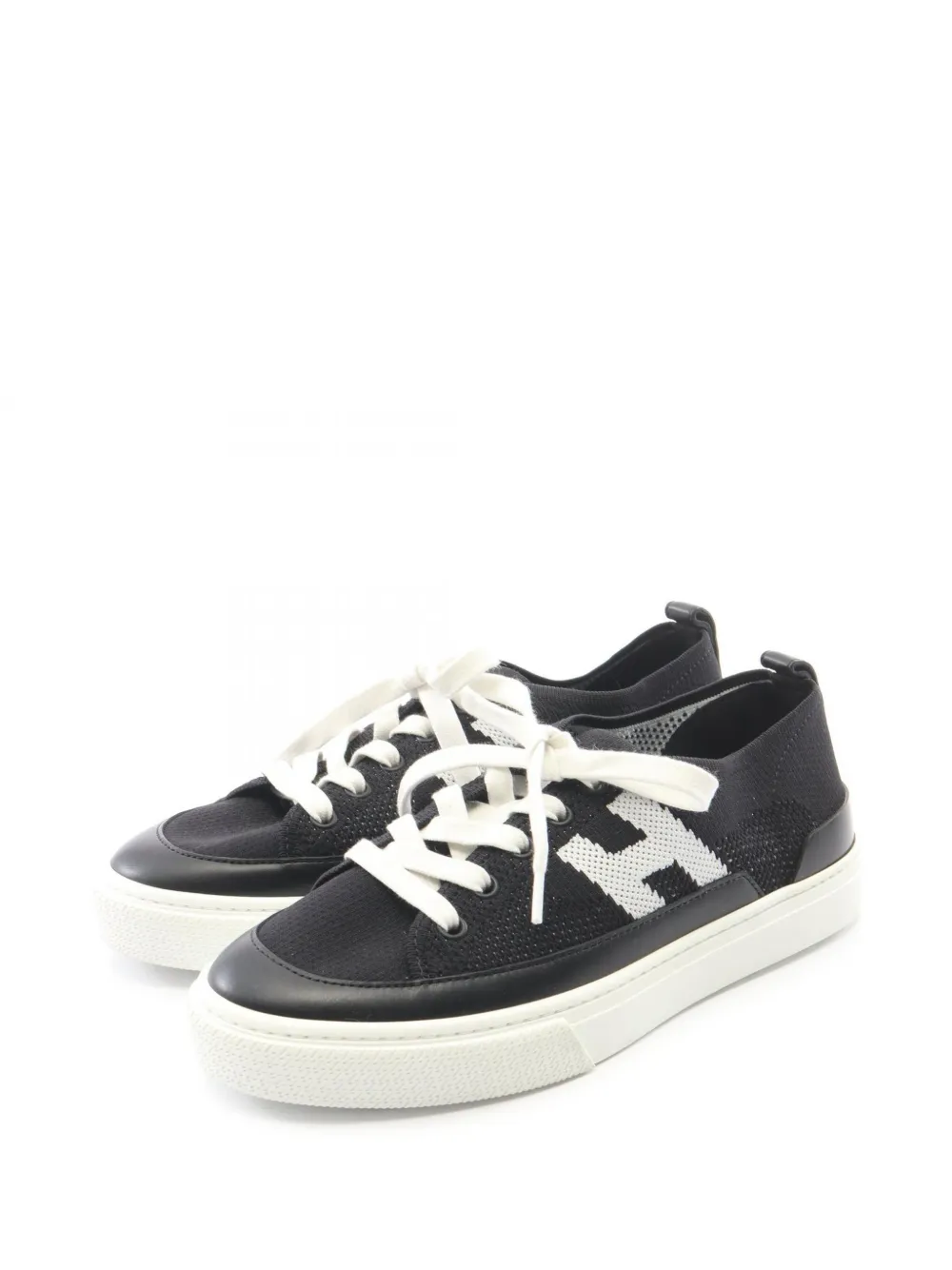 Hermès Pre-Owned 2010s Deep knit sneakers - Schwarz