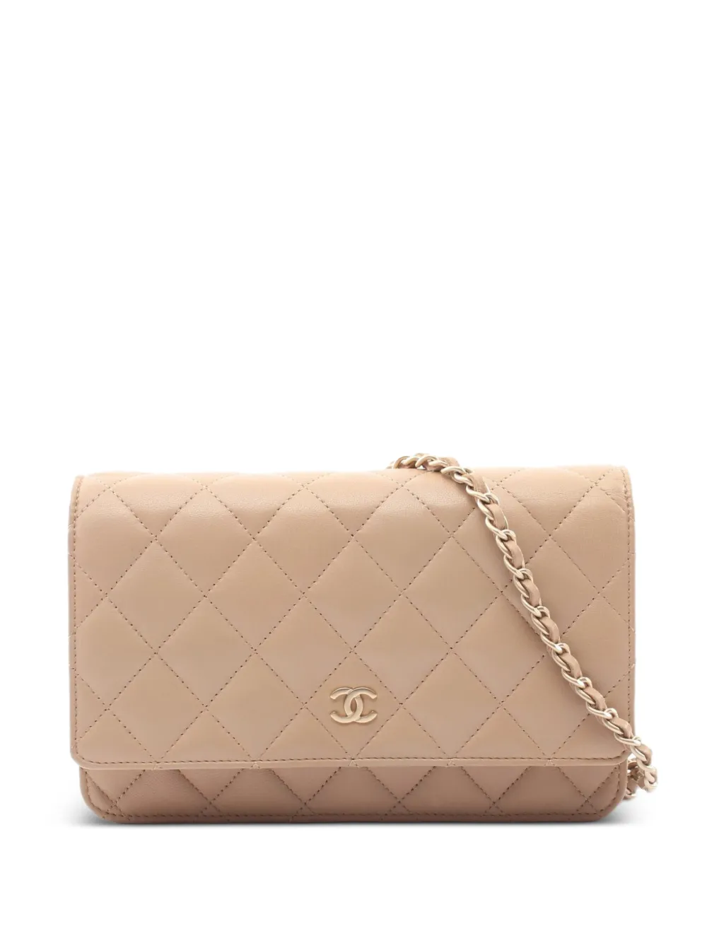 CHANEL Pre-Owned 2013-2014 quilted cross body bag - Neutrals