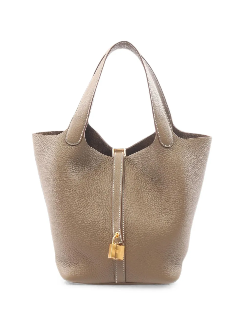 Hermès Pre-Owned 2025 MM Picotin Lock leather tote bag - Grau