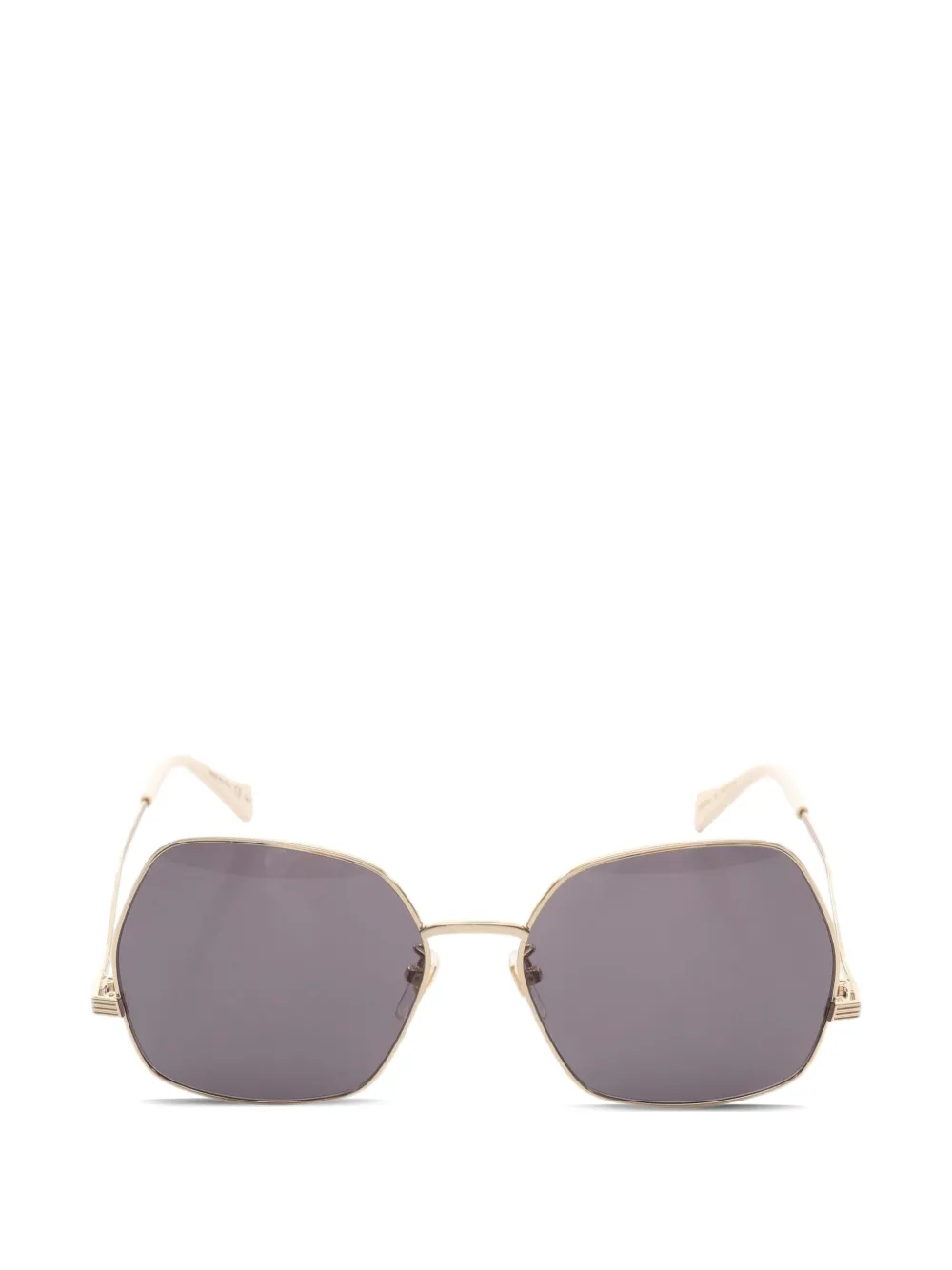 Gucci Pre-Owned Occhiali da sole geometrici anni 2020 - Oro
