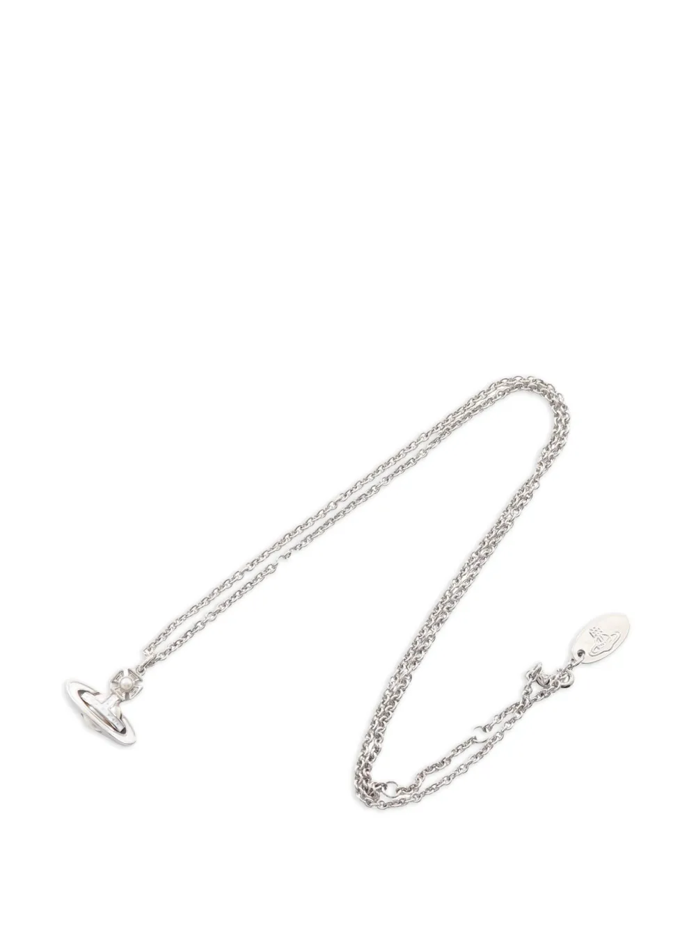Vivienne Westwood Pre-Owned Collana Simonetta Bas Relief con logo inciso anni 2020 - Argento