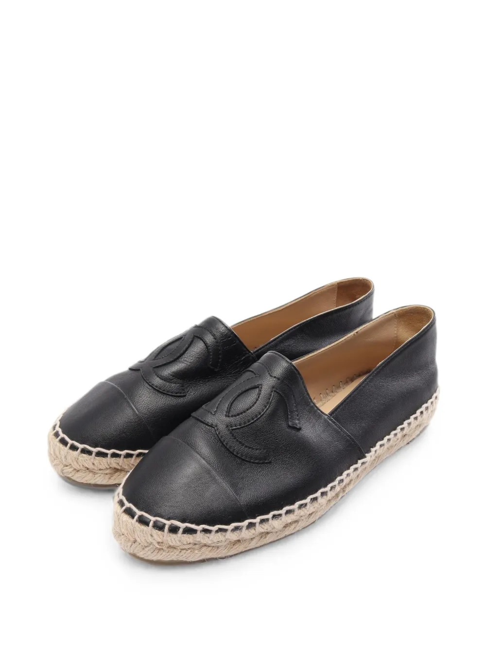 CHANEL Pre-Owned 2010s CC logo espadrilles - Black