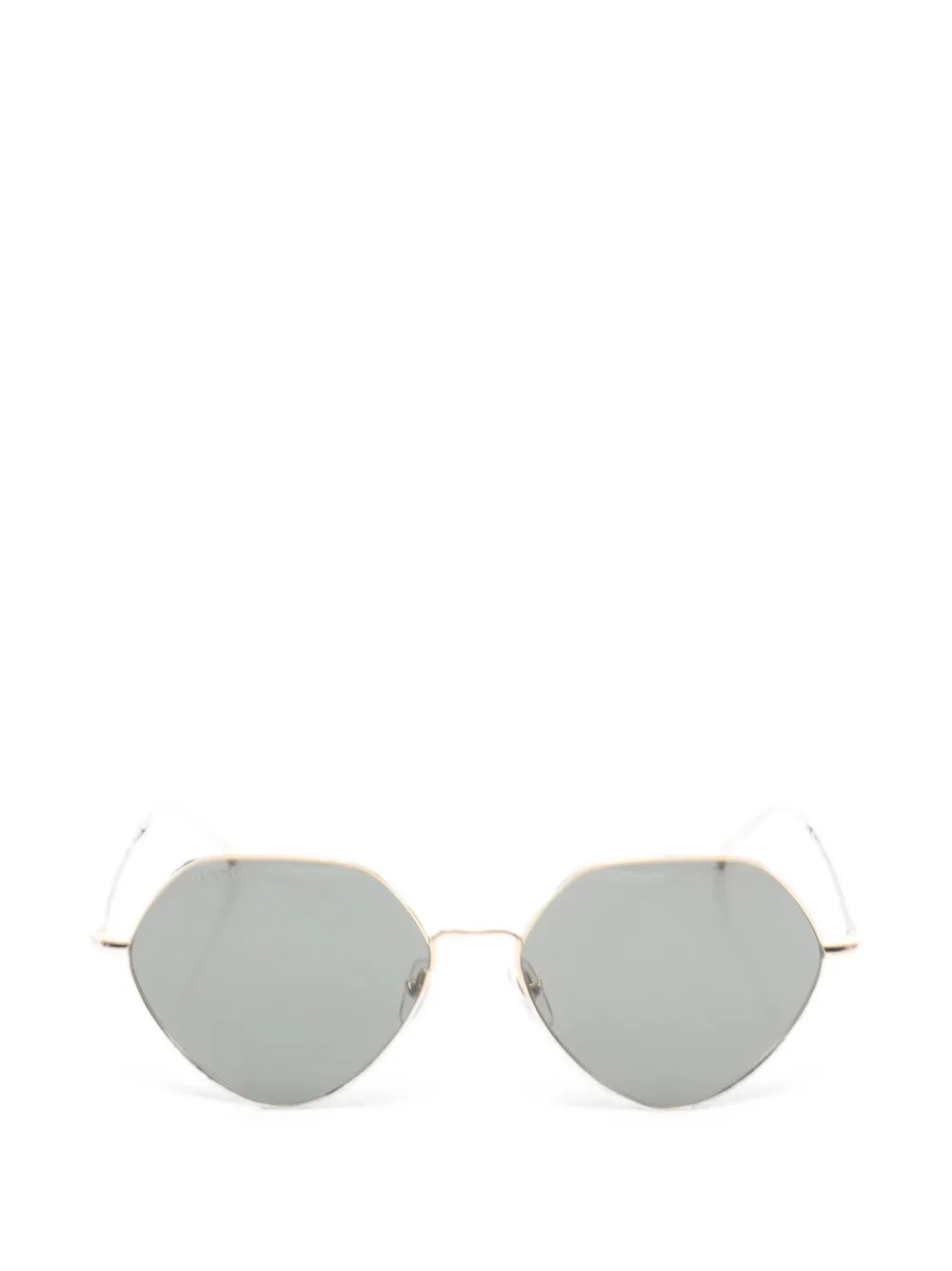 Gucci Pre-Owned 2020s GG1182S geometric sunglasses - Oro